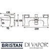 Bristan Hourglass Bath Shower Mixer Dimensions